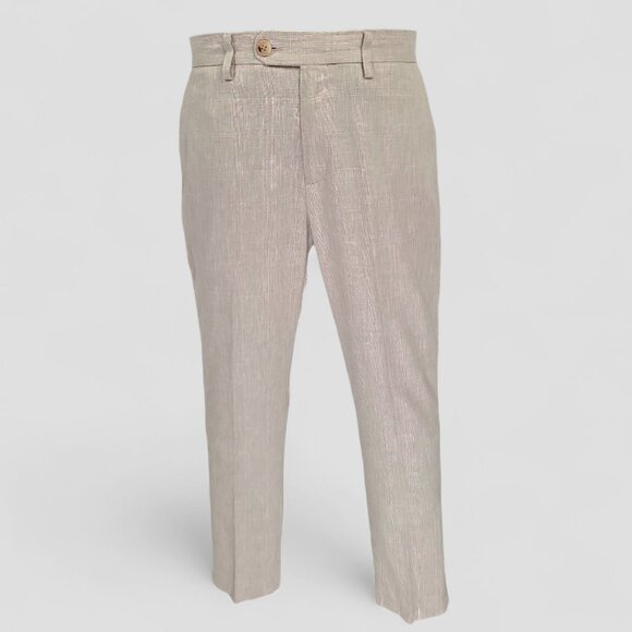 Banana Republic Linen Blend Glen Check 2-Piece Suit 36S - Pants W30xL26 - Picture 14 of 16